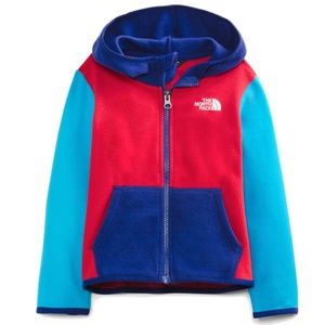 THE NORTH FACE TODDLER GLACIER FULL ZIP HOODIE JACKET | RED, BLUE & TURQUOISE